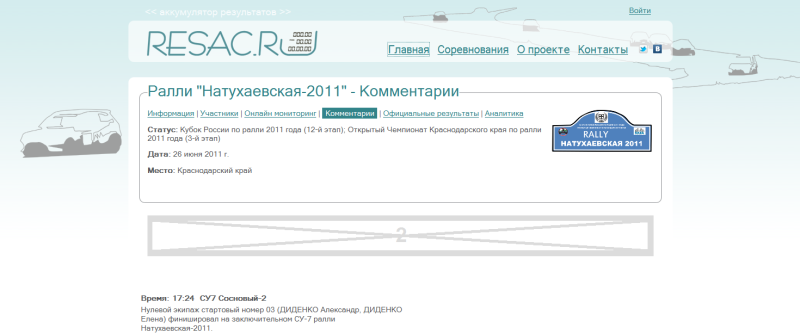 Реклама на resac.ru. Страницы соревнования.